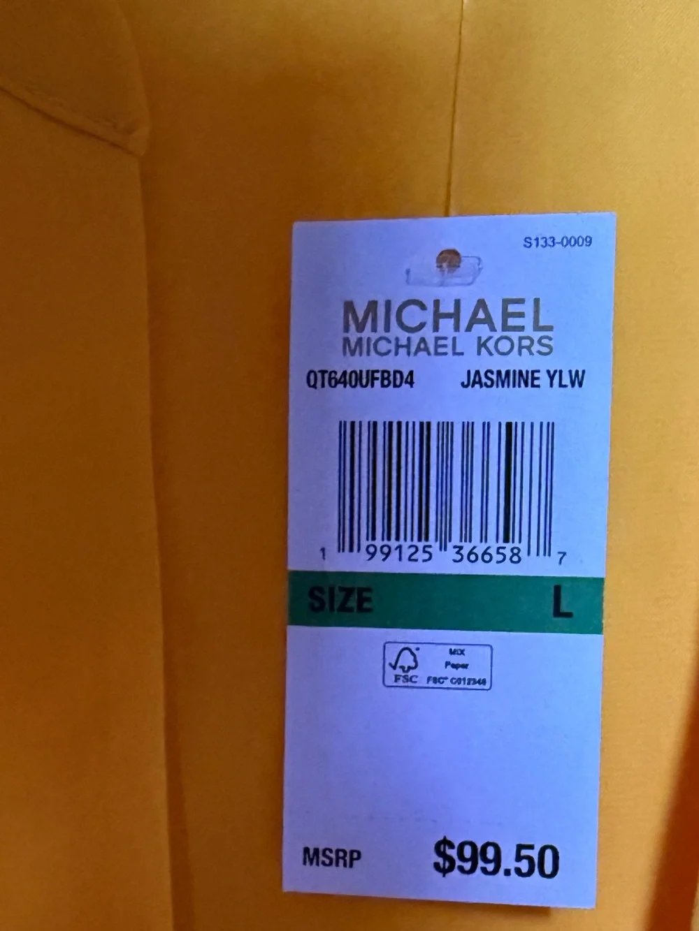 Michael Kors JASMINE YLW Tie-Front Crop Top